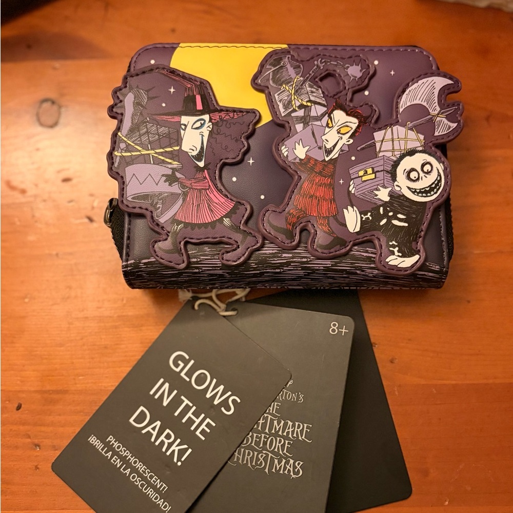 Loungefly Purple Glow-In-The-Dark Nightmare Before Christmas Wallet